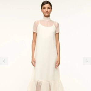 NWT STAUD Calluna Dress In Ecru